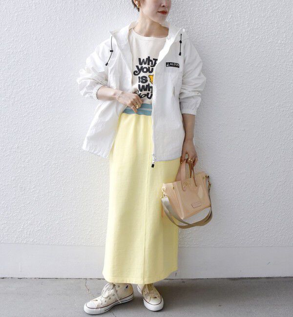 SHIPS any「SHIPS any:〈抗菌防臭〉USAコットン 裏毛 ライン ストレート スカート」|スカート|