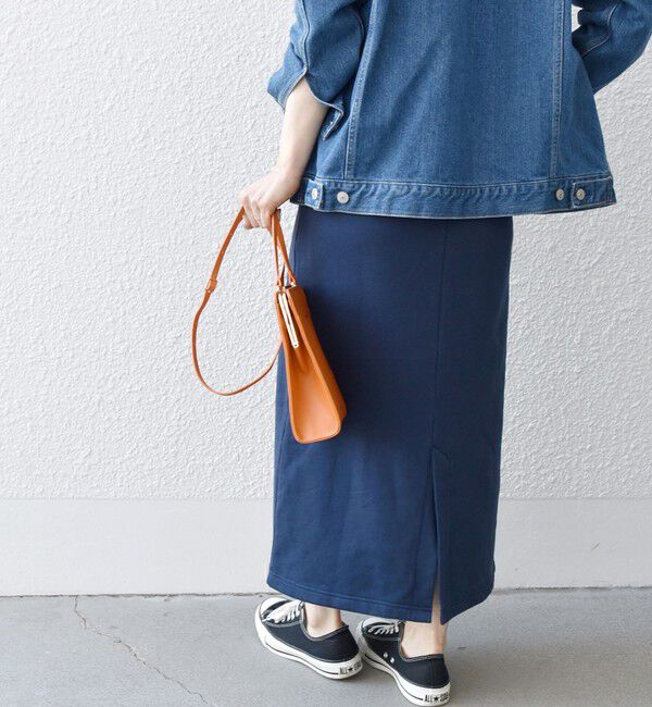 SHIPS any「SHIPS any:〈抗菌防臭〉USAコットン 裏毛 ライン ストレート スカート」|スカート|