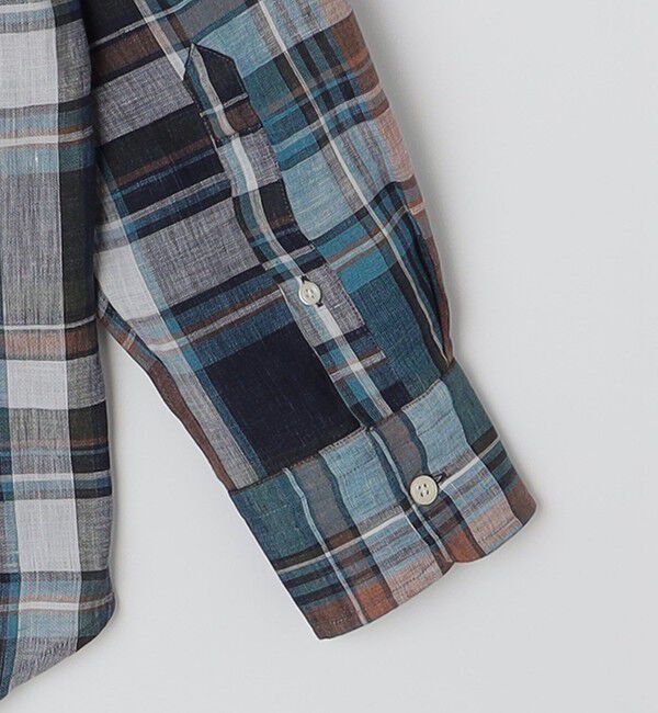 SHIPS「CORDINGS: マブチ チェック リネン シャツ」|シャツ・ブラウス|