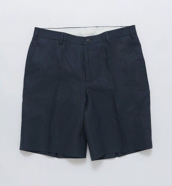 SHIPS「CORDINGS: バムブリッジ リネン ショーツ」|その他|ネイビー