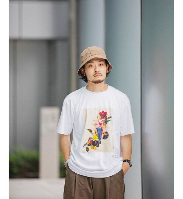 SHIPS「SHIPS: KILLIMAN JAH LOW WORKS コラージュ プリント Tシャツ」|Tシャツ・カットソー|