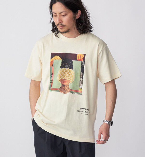 SHIPS「SHIPS: KILLIMAN JAH LOW WORKS コラージュ プリント Tシャツ」|Tシャツ・カットソー|