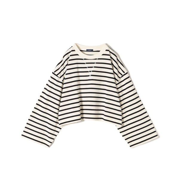 SHIPS for women「* 〈サイズが選べる〉2WAY ワイド スリーブ ボーダー プルオーバー◇」|Tシャツ・カットソー|