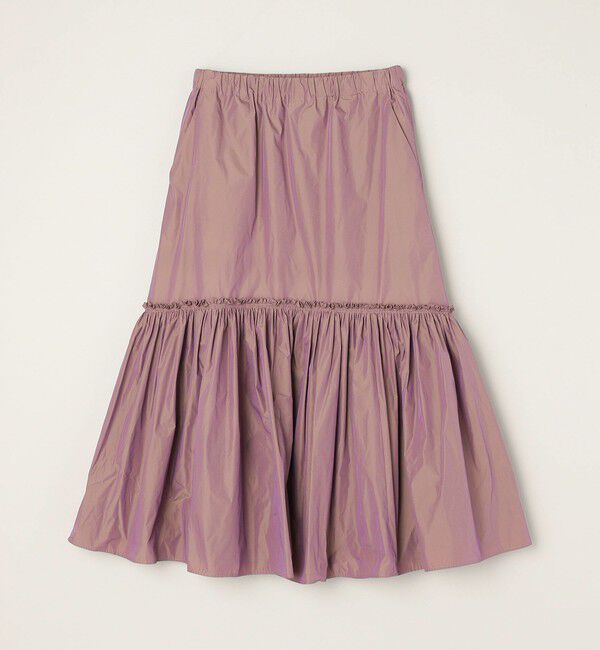 quaranciel「quaranciel:〈洗濯機可能〉ソリッド タフタ スカート」|フレア|