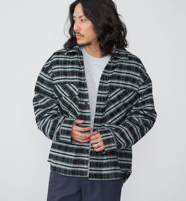 SHIPS「【WEB限定】SHIPS: モール チェック ダブルポケット CPO シャツ ジャケット」|ミリタリージャケット|