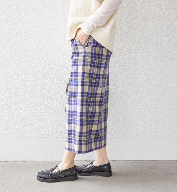 SHIPS for women「〈手洗い可能〉ウール チェック タイト スカート ◇」|スカート|