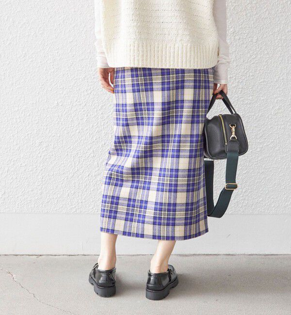 SHIPS for women「〈手洗い可能〉ウール チェック タイト スカート ◇」|スカート|