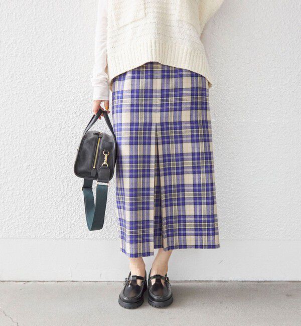 SHIPS for women「〈手洗い可能〉ウール チェック タイト スカート ◇」|スカート|