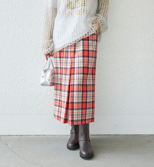 SHIPS for women「〈手洗い可能〉ウール チェック タイト スカート ◇」|スカート|