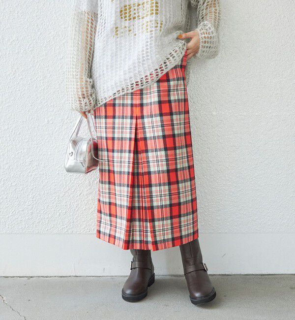 SHIPS for women「〈手洗い可能〉ウール チェック タイト スカート ◇」|スカート|