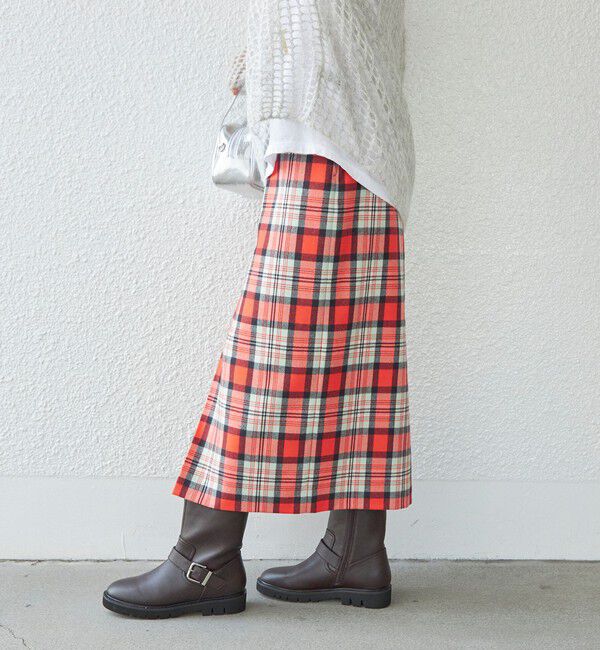 SHIPS for women「〈手洗い可能〉ウール チェック タイト スカート ◇」|スカート|