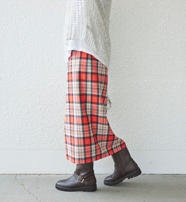 SHIPS for women「〈手洗い可能〉ウール チェック タイト スカート ◇」|スカート|