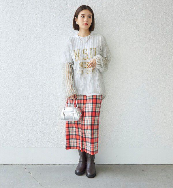 SHIPS for women「〈手洗い可能〉ウール チェック タイト スカート ◇」|スカート|