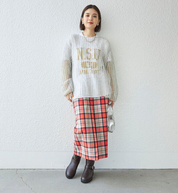 SHIPS for women「〈手洗い可能〉ウール チェック タイト スカート ◇」|スカート|