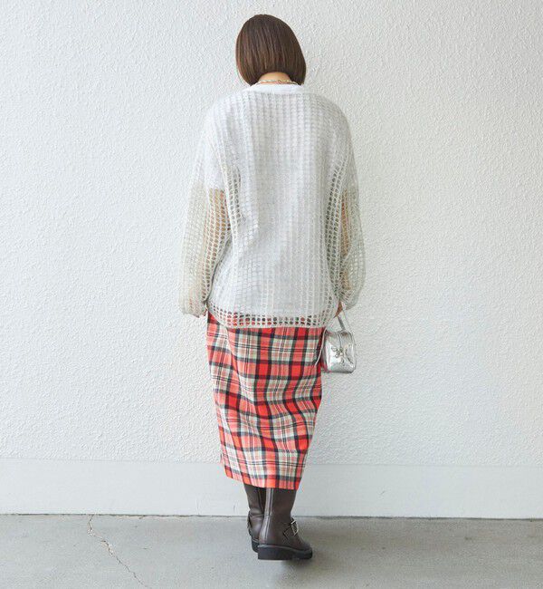SHIPS for women「〈手洗い可能〉ウール チェック タイト スカート ◇」|スカート|