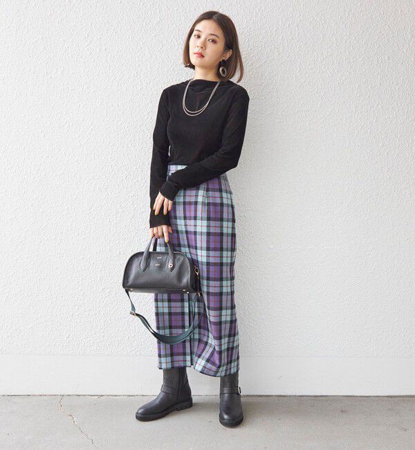 SHIPS for women「〈手洗い可能〉ウール チェック タイト スカート ◇」|スカート|