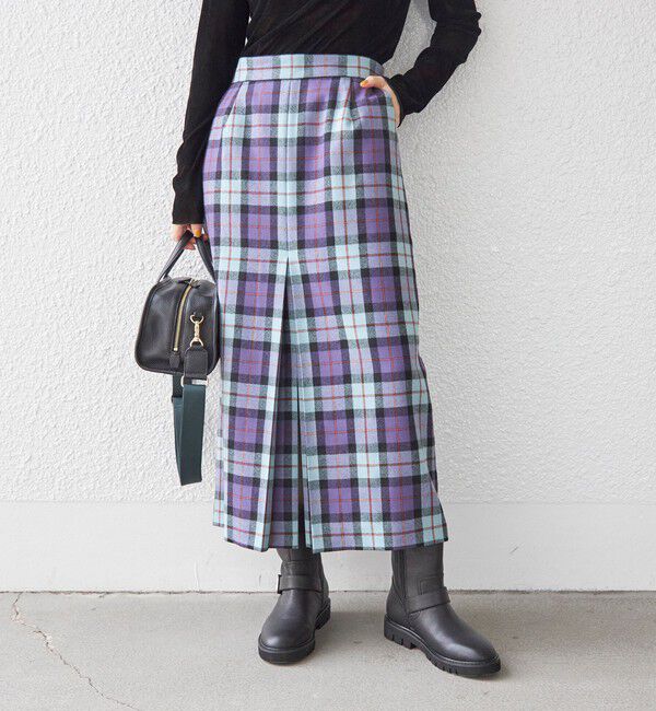 SHIPS for women「〈手洗い可能〉ウール チェック タイト スカート ◇」|スカート|