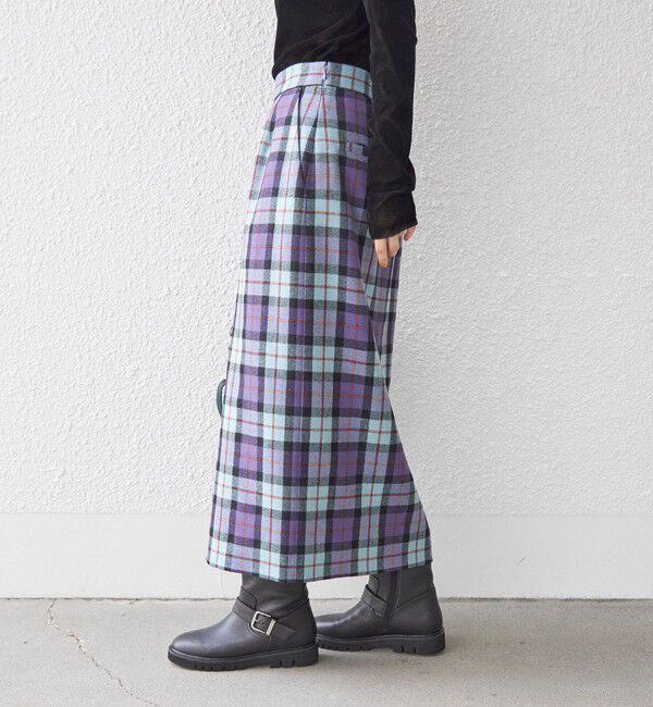 SHIPS for women「〈手洗い可能〉ウール チェック タイト スカート ◇」|スカート|