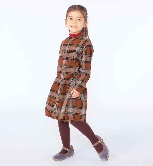 SHIPS KIDS「SHIPS KIDS:100～130cm / ネル チェック ワンピース」|ワンピース|