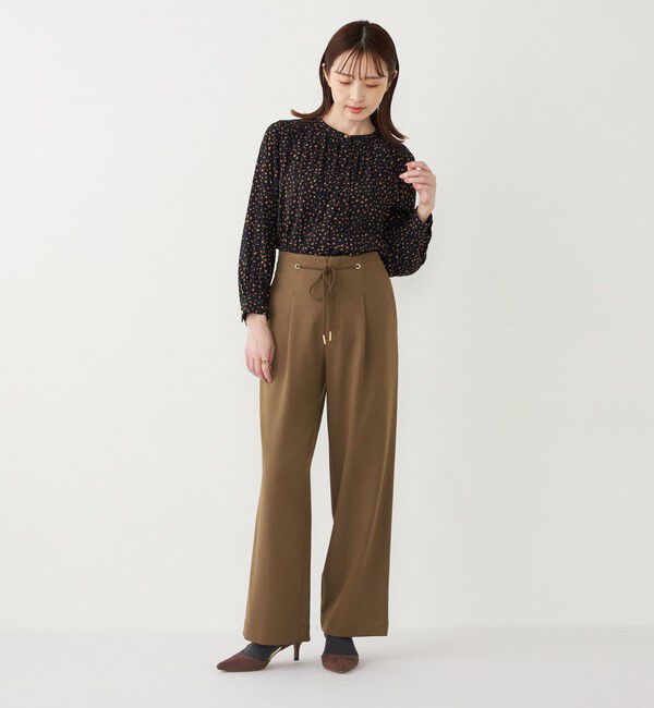 SHIPS Colors 「SHIPS Colors:〈洗濯機可能〉サテン ギャザー シャツ◇」|シャツ・ブラウス|