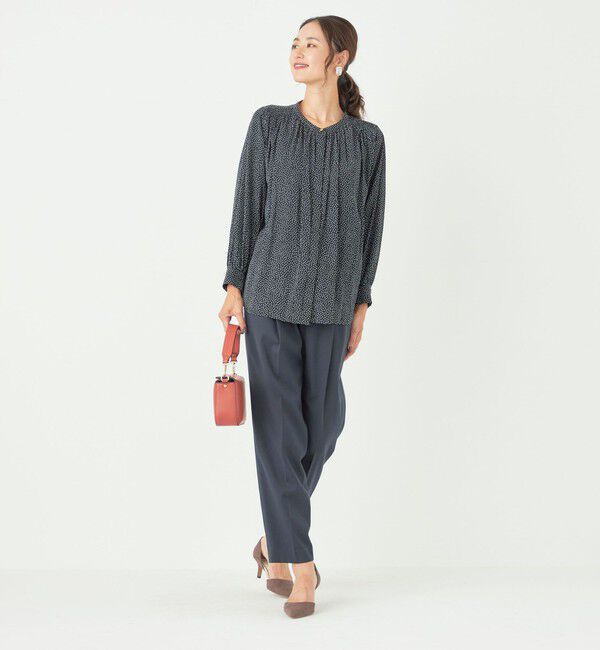 SHIPS Colors 「SHIPS Colors:〈洗濯機可能〉サテン ギャザー シャツ◇」|シャツ・ブラウス|