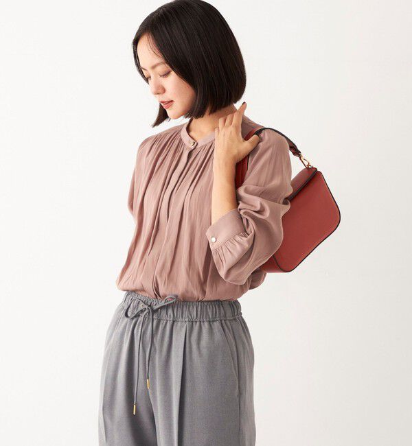 SHIPS Colors 「SHIPS Colors:〈洗濯機可能〉サテン ギャザー シャツ◇」|シャツ・ブラウス|