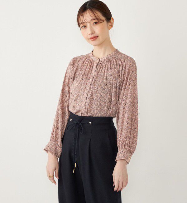 SHIPS Colors 「SHIPS Colors:〈洗濯機可能〉サテン ギャザー シャツ◇」|シャツ・ブラウス|