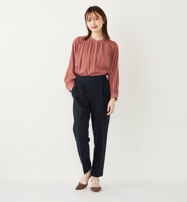 SHIPS Colors 「SHIPS Colors:〈洗濯機可能〉サテン ギャザー シャツ◇」|シャツ・ブラウス|