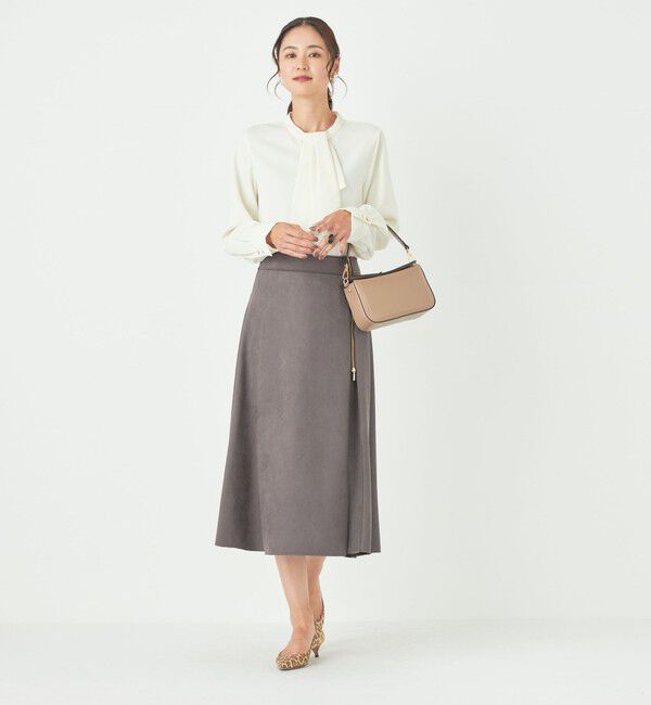 SHIPS Colors 「SHIPS Colors:〈手洗い可能〉フェイクスエード サイドジップ フレアスカート」|スカート|