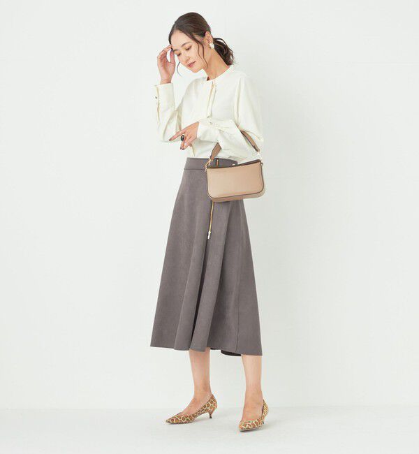 SHIPS Colors 「SHIPS Colors:〈手洗い可能〉フェイクスエード サイドジップ フレアスカート」|スカート|