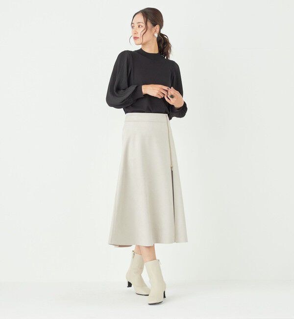 SHIPS Colors 「SHIPS Colors:〈手洗い可能〉フェイクスエード サイドジップ フレアスカート」|スカート|