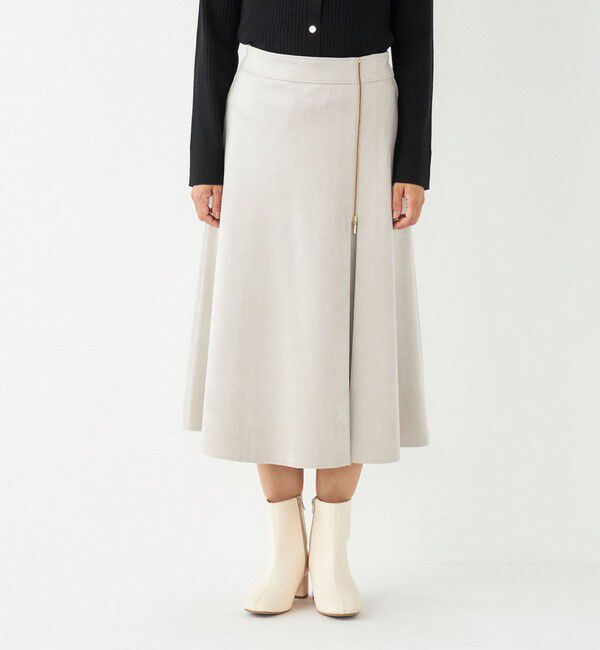 SHIPS Colors 「SHIPS Colors:〈手洗い可能〉フェイクスエード サイドジップ フレアスカート」|スカート|