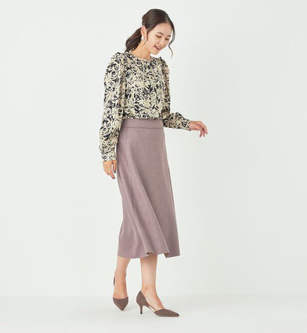 SHIPS Colors 「SHIPS Colors:〈手洗い可能〉フェイクスエード サイドジップ フレアスカート」|スカート|