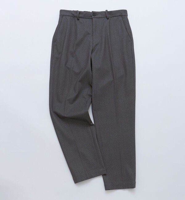 SHIPS「SHIPS: ツイード プリント ストレッチ イージー テーパード スラックス」|チノ|グレー