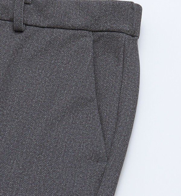 SHIPS「SHIPS: ツイード プリント ストレッチ イージー テーパード スラックス」|チノ|