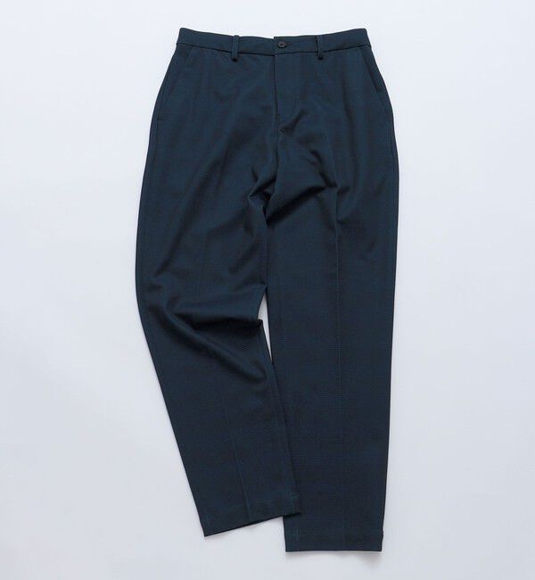 SHIPS「SHIPS: ツイード プリント ストレッチ イージー テーパード スラックス」|チノ|ネイビー