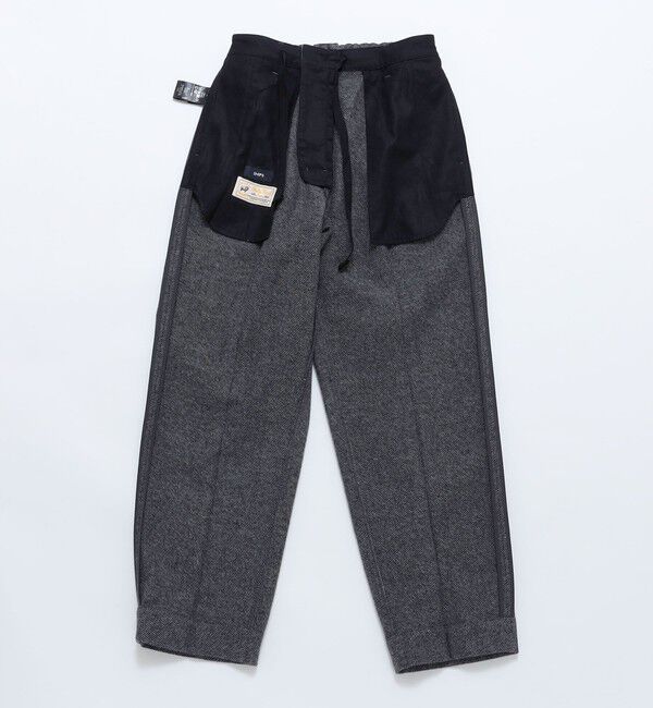 SHIPS「SHIPS: 〈セットアップ対応〉 ライトツイード ワンタック イージー パンツ」|チノ|