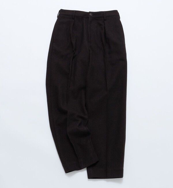 SHIPS「SHIPS: 〈セットアップ対応〉 ライトツイード ワンタック イージー パンツ」|チノ|