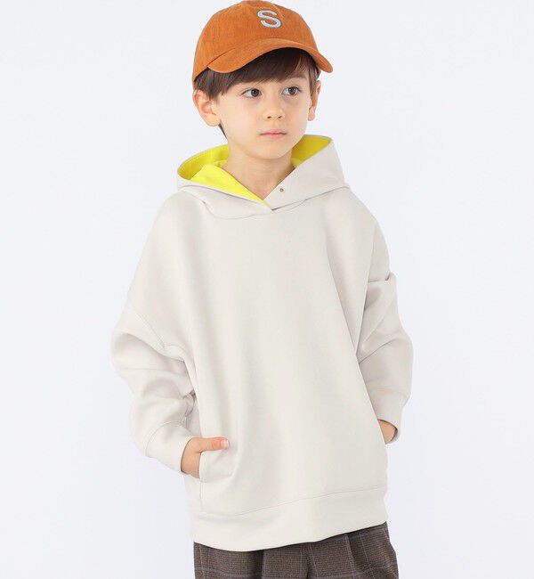 SHIPS KIDS「SHIPS KIDS:100～130cm /〈多機能〉ダブル ニット フード パーカー」|パーカー|ナチュラル
