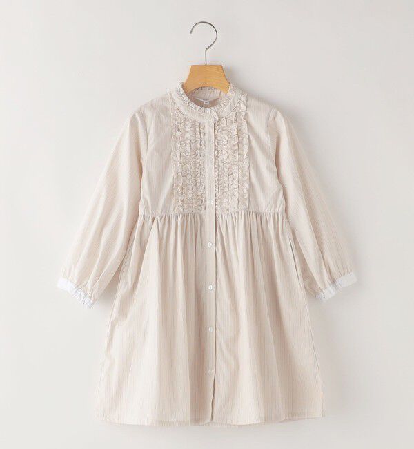 SHIPS KIDS「SHIPS KIDS:100～130cm / フリル シャツ ワンピース」|ワンピース|