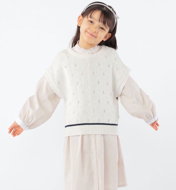SHIPS KIDS「SHIPS KIDS:100～130cm / フリル シャツ ワンピース」|ワンピース|
