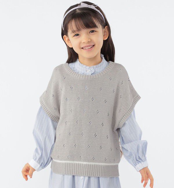 SHIPS KIDS「SHIPS KIDS:100～130cm / フリル シャツ ワンピース」|ワンピース|