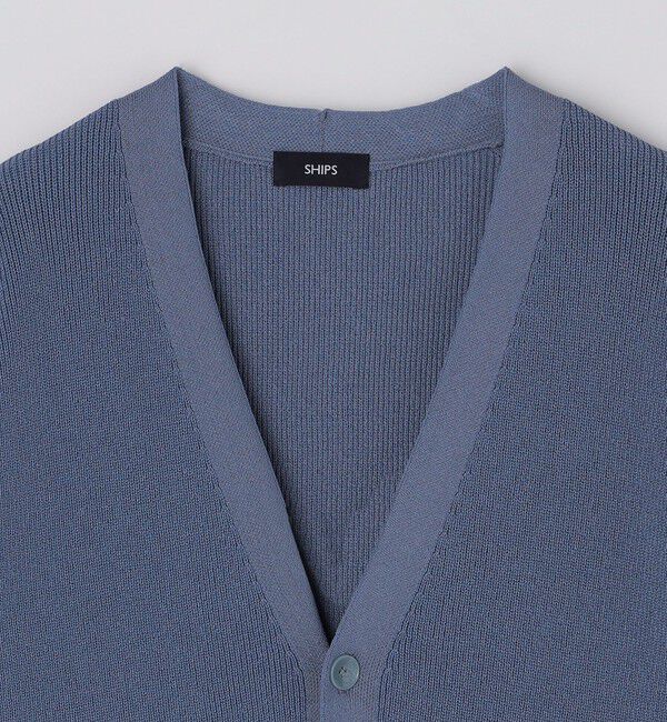 SHIPS「SHIPS: 〈手洗い可能〉12ゲージ ペーパーミックス ヤーン Vカーディガン」|カーディガン|