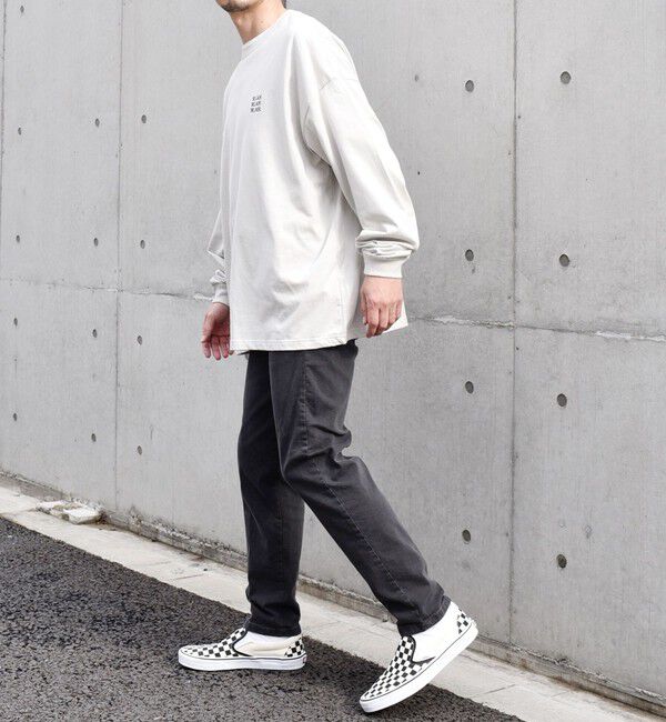 SHIPS any「【WEB限定】SHIPS any: BLAH BLAH BLAH.ワンポイント 刺繍 ルーズ Tシャツ (ロンT)◇」|Tシャツ・カットソー|