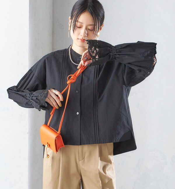 SHIPS for women「【SHIPS別注】VIOLETTE ROOM:〈手洗い可能〉レース ブラウス」|シャツ・ブラウス|