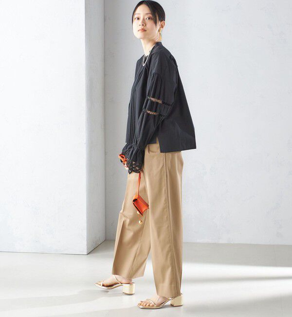 SHIPS for women「【SHIPS別注】VIOLETTE ROOM:〈手洗い可能〉レース ブラウス」|シャツ・ブラウス|