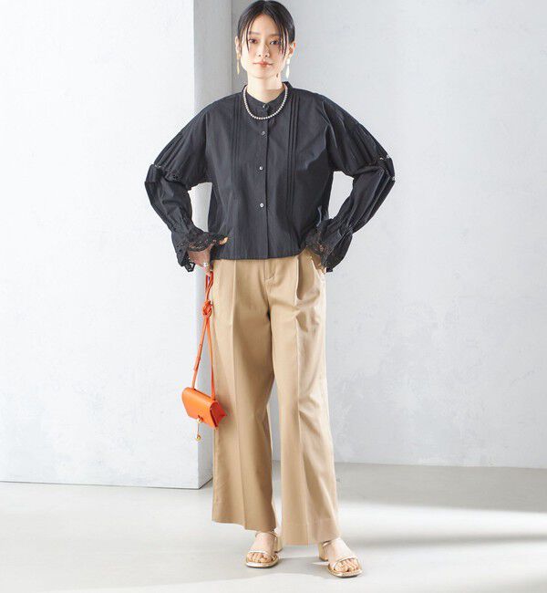 SHIPS for women「【SHIPS別注】VIOLETTE ROOM:〈手洗い可能〉レース ブラウス」|シャツ・ブラウス|