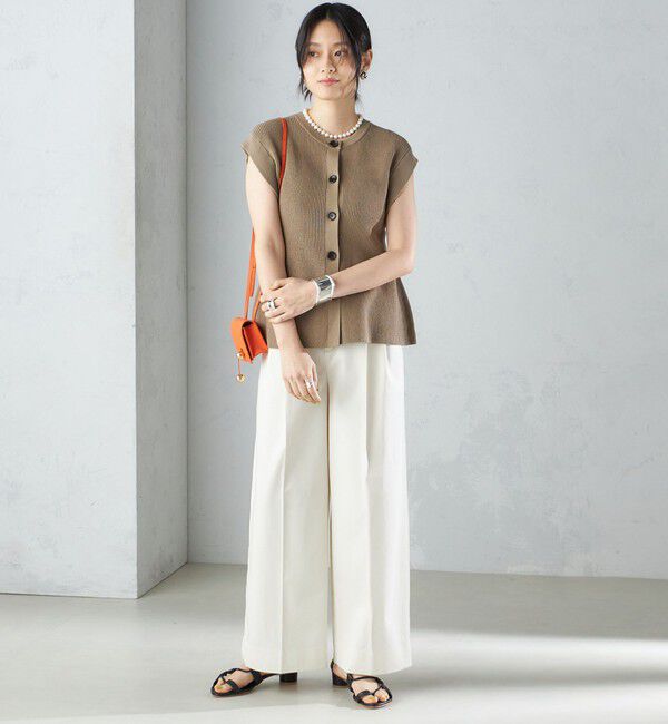 SHIPS for women「〈手洗い可能〉ギマ コットン Aライン シルエット ベスト」|ベスト・ジレ|