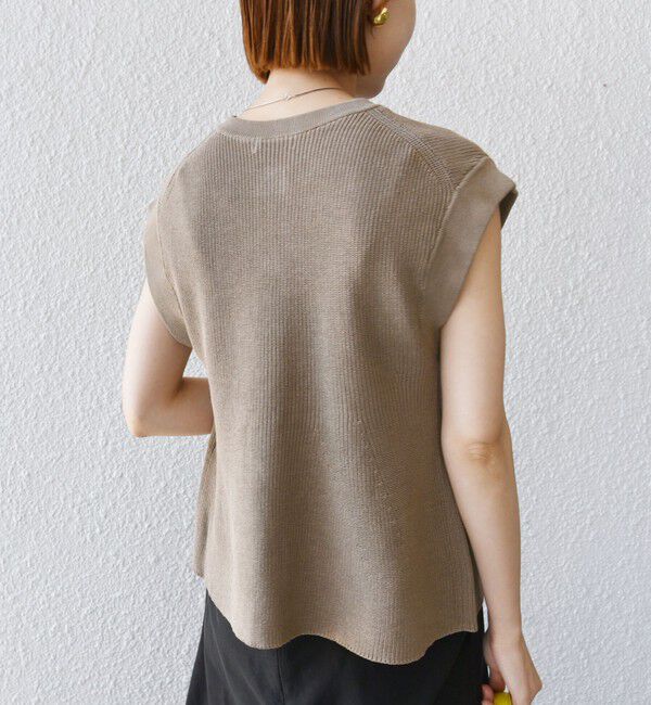 SHIPS for women「〈手洗い可能〉ギマ コットン Aライン シルエット ベスト」|ベスト・ジレ|