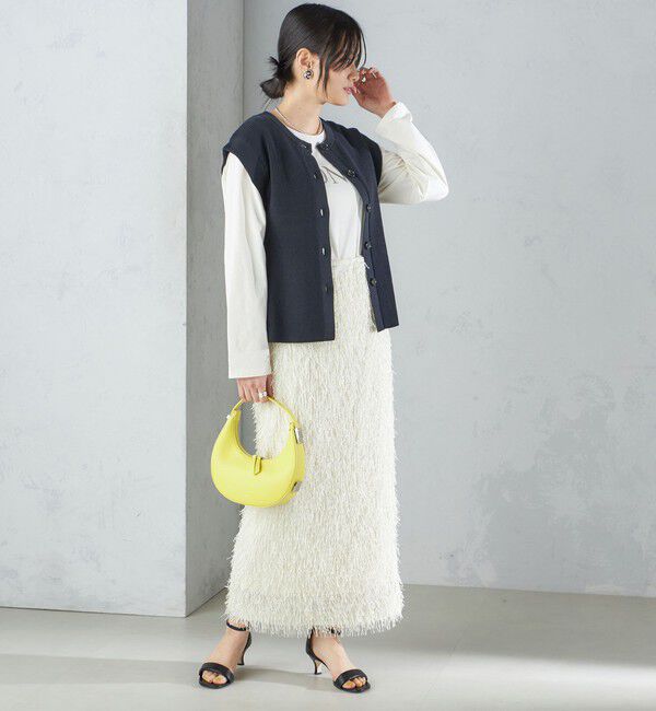 SHIPS for women「〈手洗い可能〉ギマ コットン Aライン シルエット ベスト」|ベスト・ジレ|